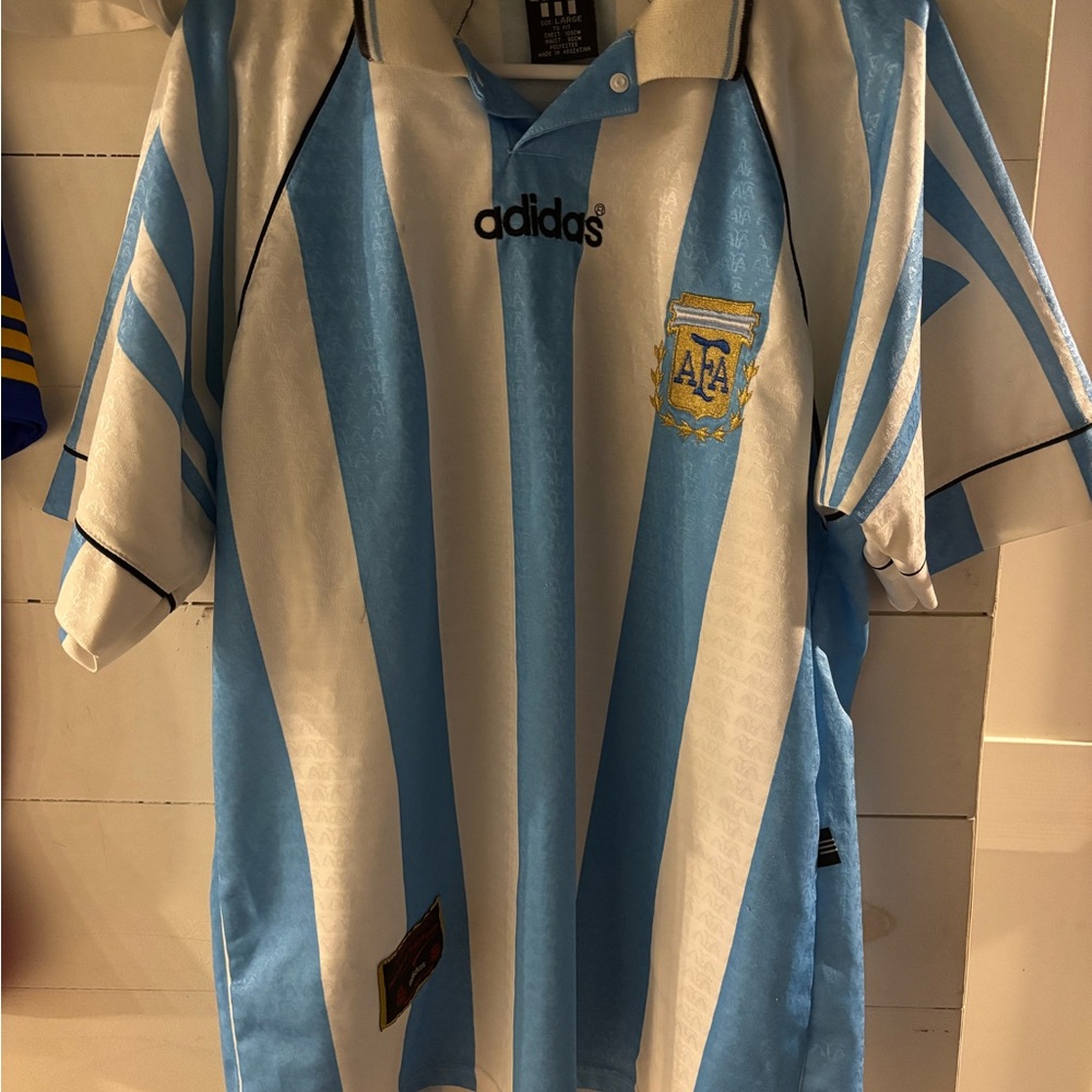 Vintage Adidas Argentina Soccer Jersey Size L